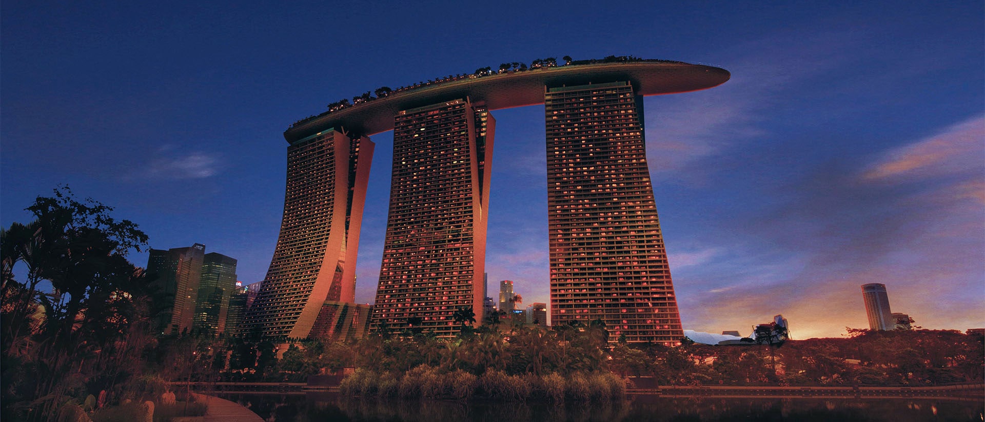 Night view of Marina Bay Sands, Singapore