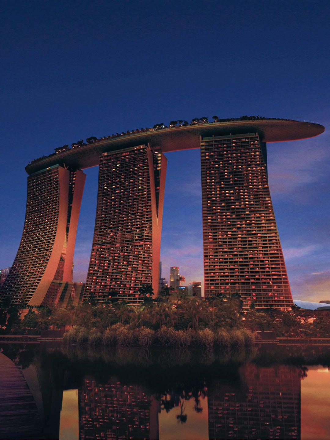 Night view of Marina Bay Sands, Singapore