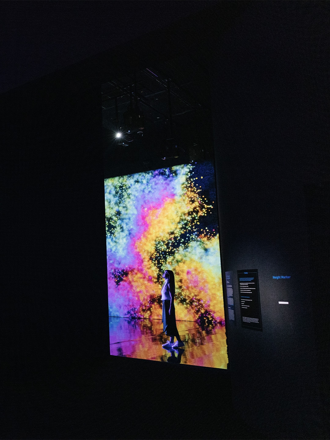 Immersive digital art at a virtual reality themed musuem in Singapore