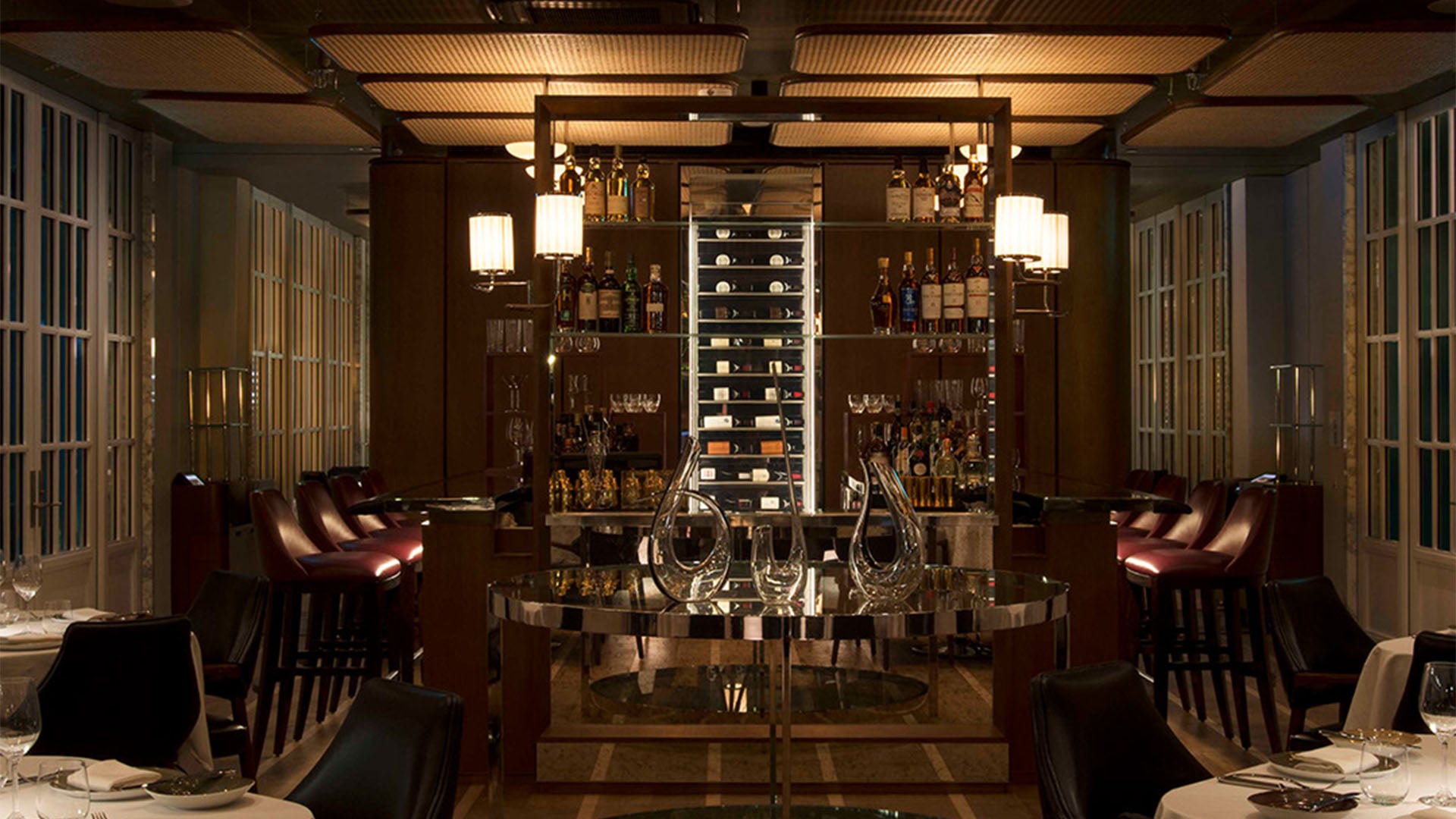 Interior of Spago Dining Room, a steakhouse in Singapore