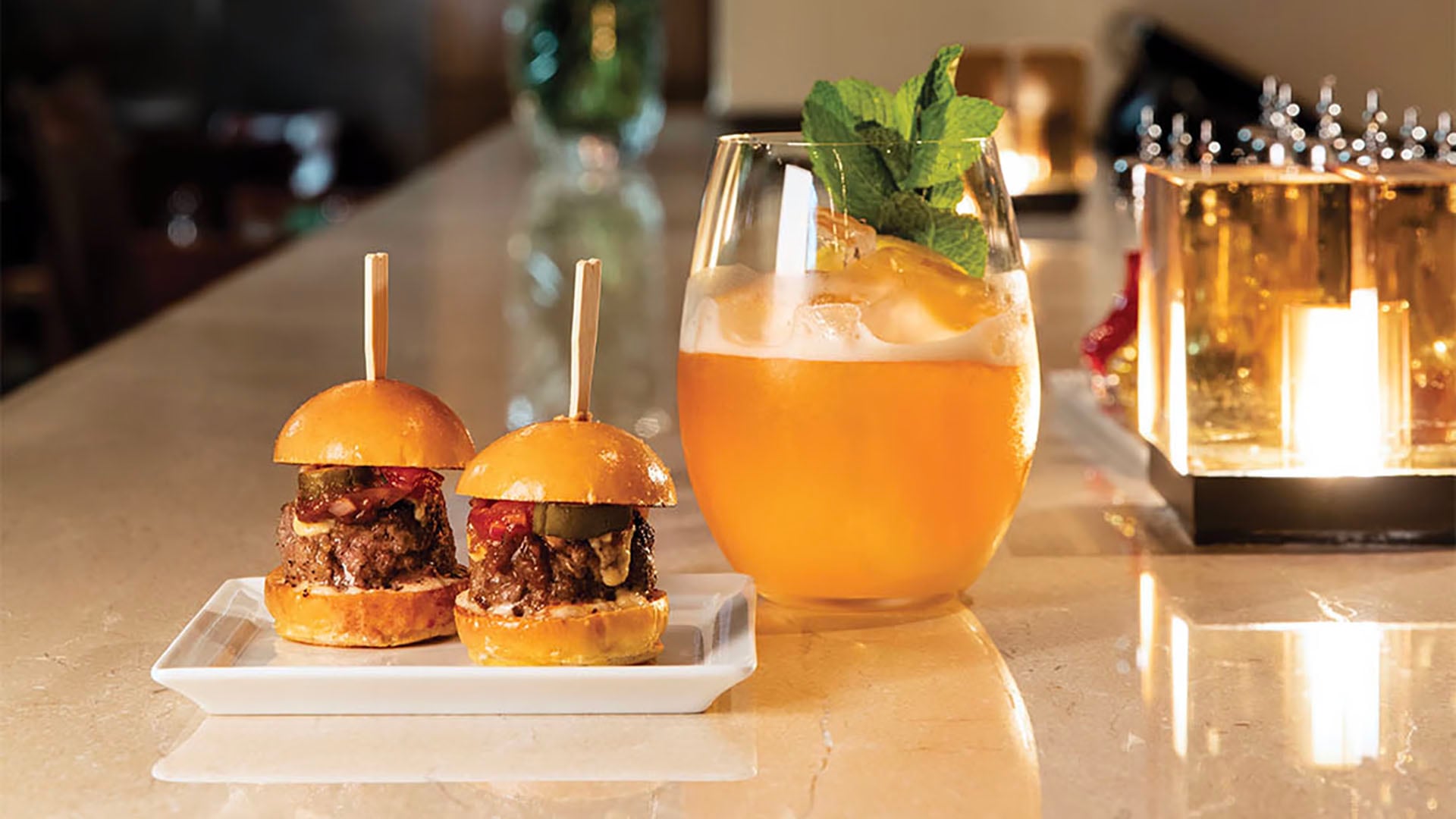 Cocktails and Sliders in CUT 