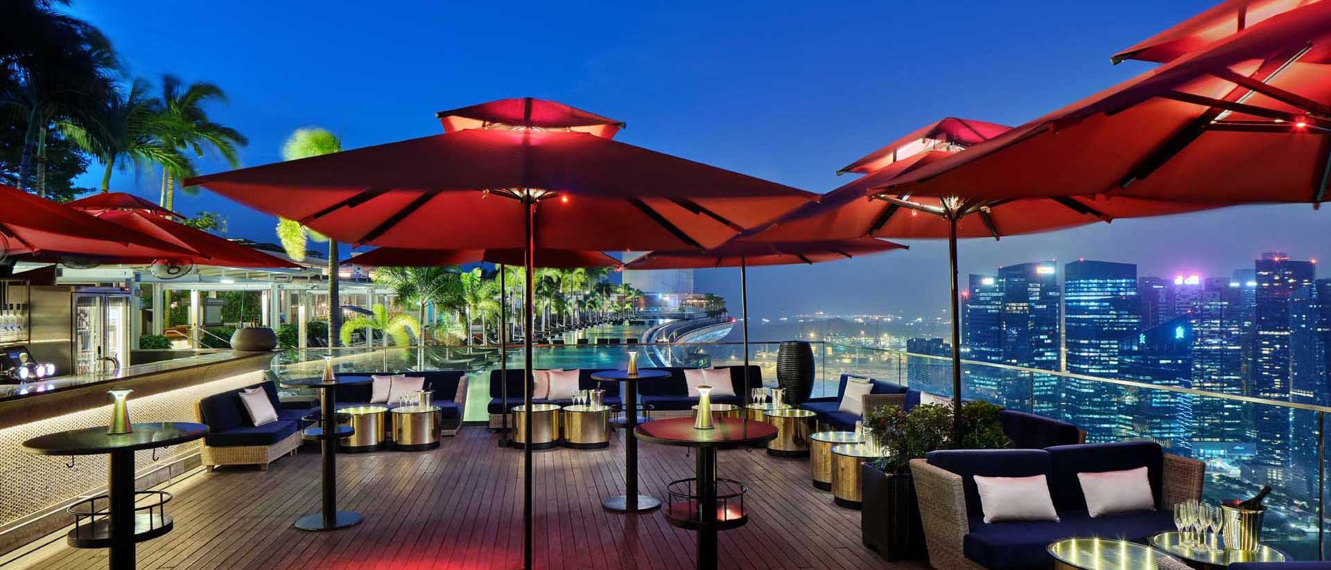 Rooftop bars at Marina Bay Sands