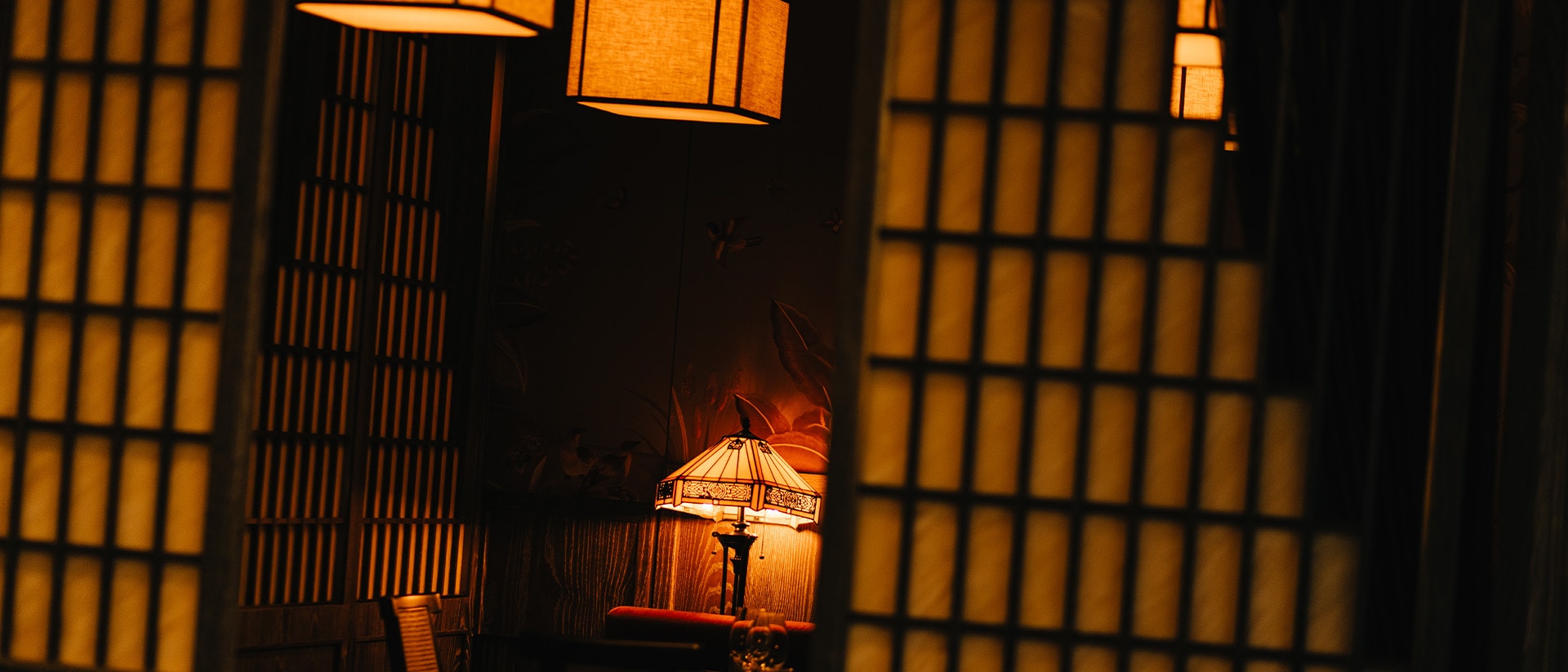 Interior of a chinese restaurant in Singapore