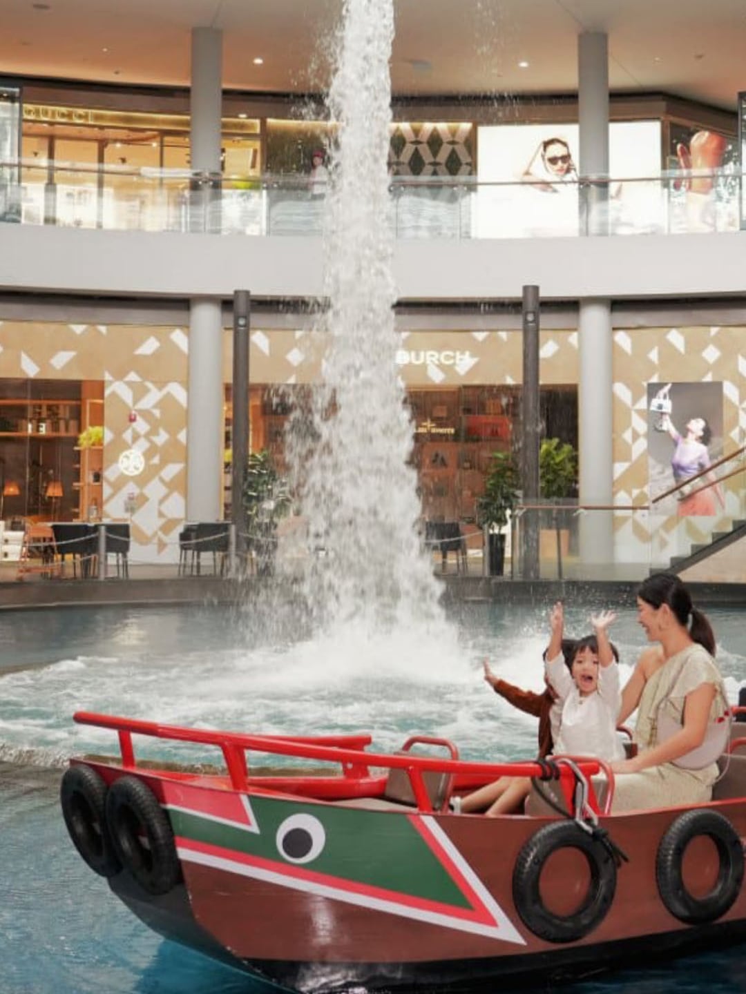 Family enjoying Sampan Rides at Marina Bay Sands