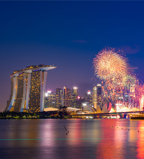 New Year's Eve Countdown in Singapore Marina Bay Sands