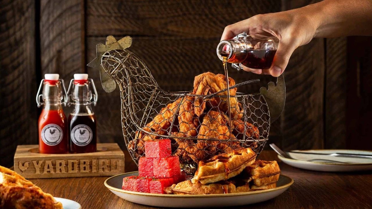 Chicken & Waffles served at Yardbird Southern Table & Bar