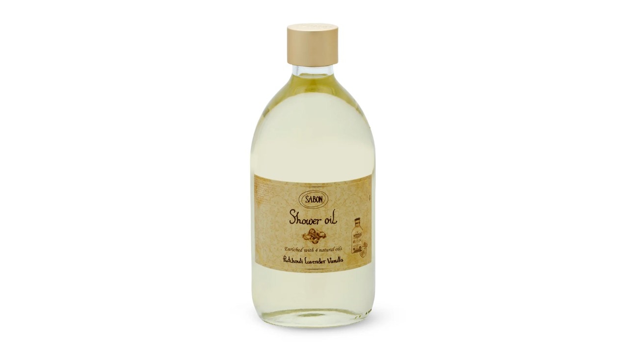 Sabon's shower oil enriched with natural oils
